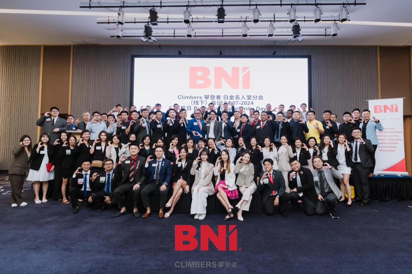 The BNI Climbers chapter Kelvin Loh launched, gathered for a chapter meeting in Melaka