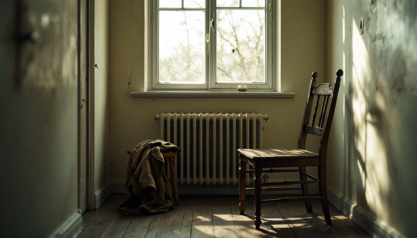 An empty chair by a window in a quiet room